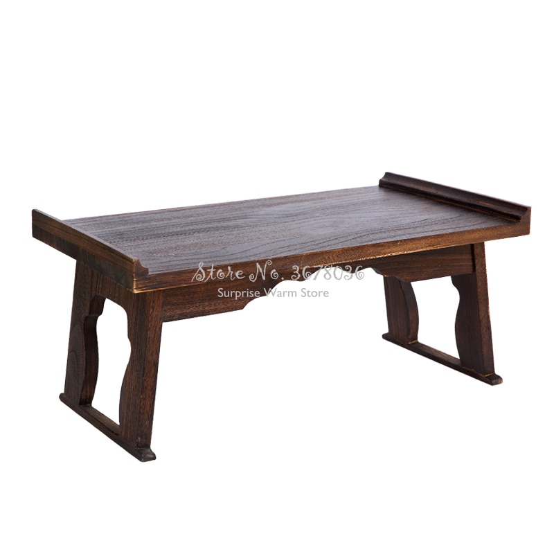 Folable Table Chinese Low Tea Table Small wooden Living Room Side Table For Tea Coffee Antique Gongfu Tea Table 3 Size